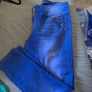 Blue Pearl Jeggings Size 16 Bright Denim